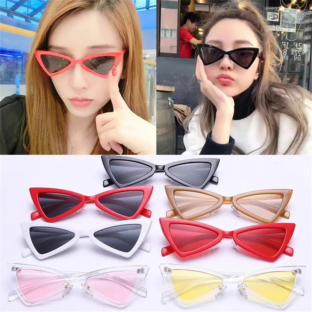 

Tinted Narrow Small Cat Eye Sunglasses Inverted Triangle Glasses Sunglasses Sunglasses for Women