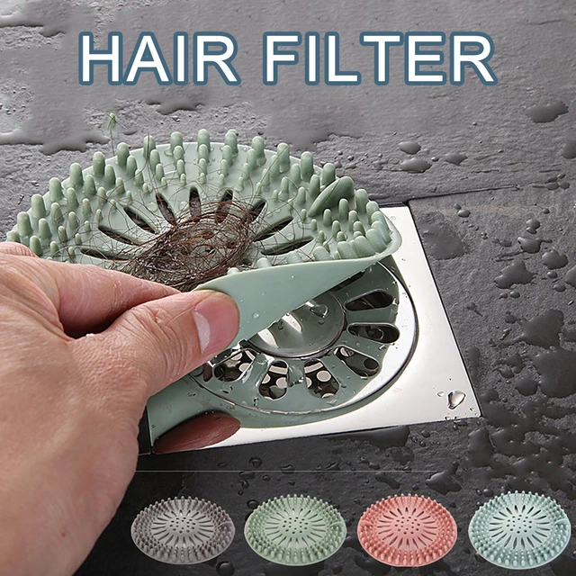 Silicone Drain Hair Catcher with Suction Cup Shower Bathtub Drain Strainer  Hair Filter Drain Sink Strainer Bathroom Accessories - AliExpress