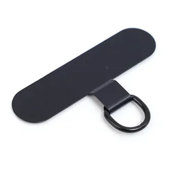 Universal Stainless Steel Mobile Phone Tether Pads - Durable Metal Lanyard Stabilizers (1X Black)