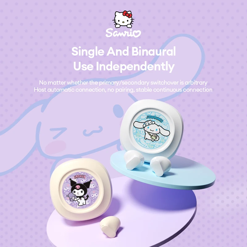 Наушники-вкладыши Sanrio Miniso, беспроводные наушники с поддержкой Bluetooth 5,3, с высокой производительностью (art.: 3920c65aaf69a) - 3920c65aaf69a