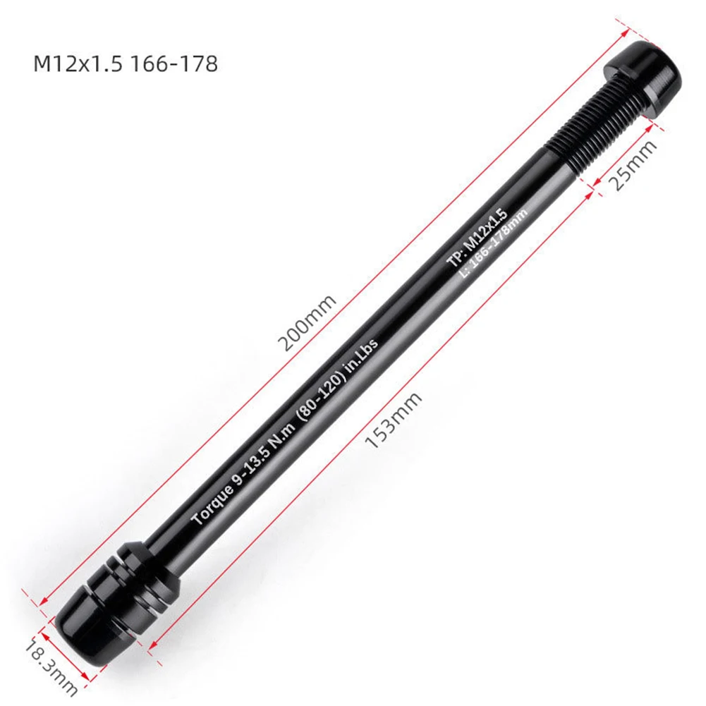 Bike Trainer Thru Axle Skewer 12x142-148mm P1.5/P1.75 Rear Hub Skewer Bicycle Indoor Sports Cycling Accessories