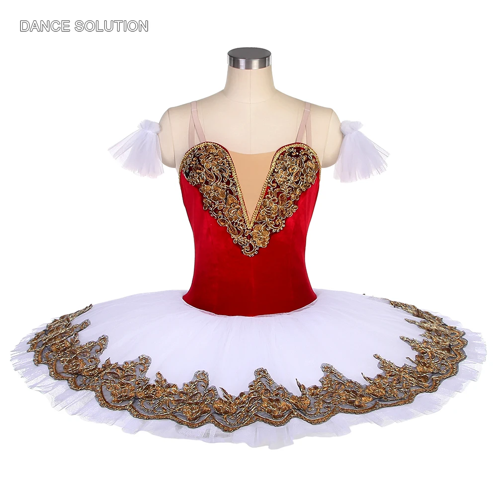 Tutú para Ballet y Danza - Falda de Tul para Mujer Color Rojo con  Brillantitos Strass