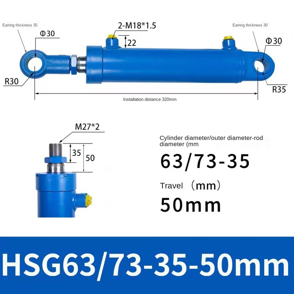 油圧シリンダー、ユニット付き 油圧シリンダー同期切替弁 - 炭素鋼 Zg3/8-19