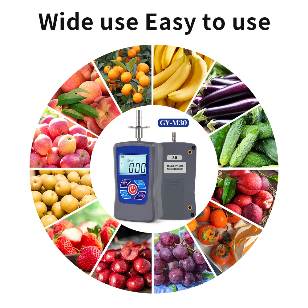 Fruit Penetrometer Durometer Digital Tester Dual Display Meter