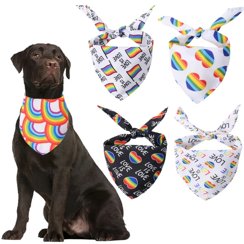 Title 3, 1pcs Pet Dog Cat Bandana Collar Neckerchief Rai...