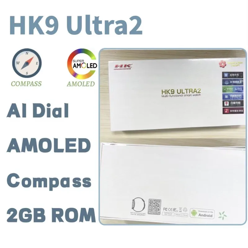 Reloj inteligente HK9 Ultra 2 para hombre, dispositivo con Pantalla AMOLED, 2GB de ROM, NFC, para Android e IOS, 2023