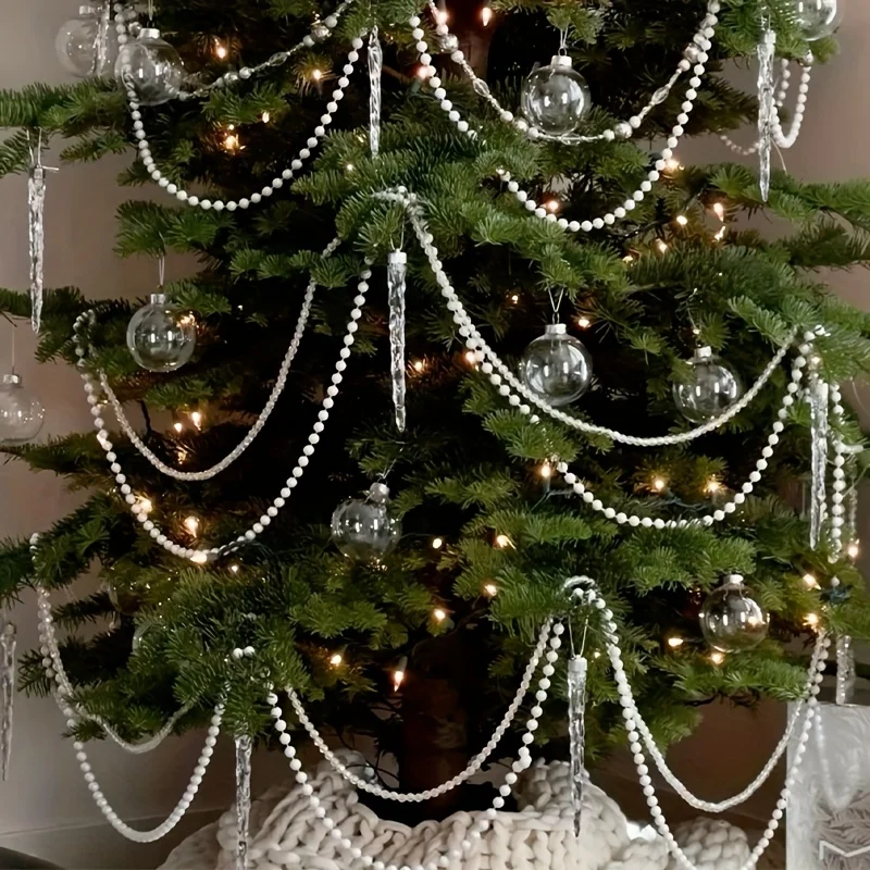 500CM Imitation Perle Perle String Weihnachten Dekorative Perle String Kunststoff Angelschnur Perle Kette Weihnachten Baum DIY Dekoration