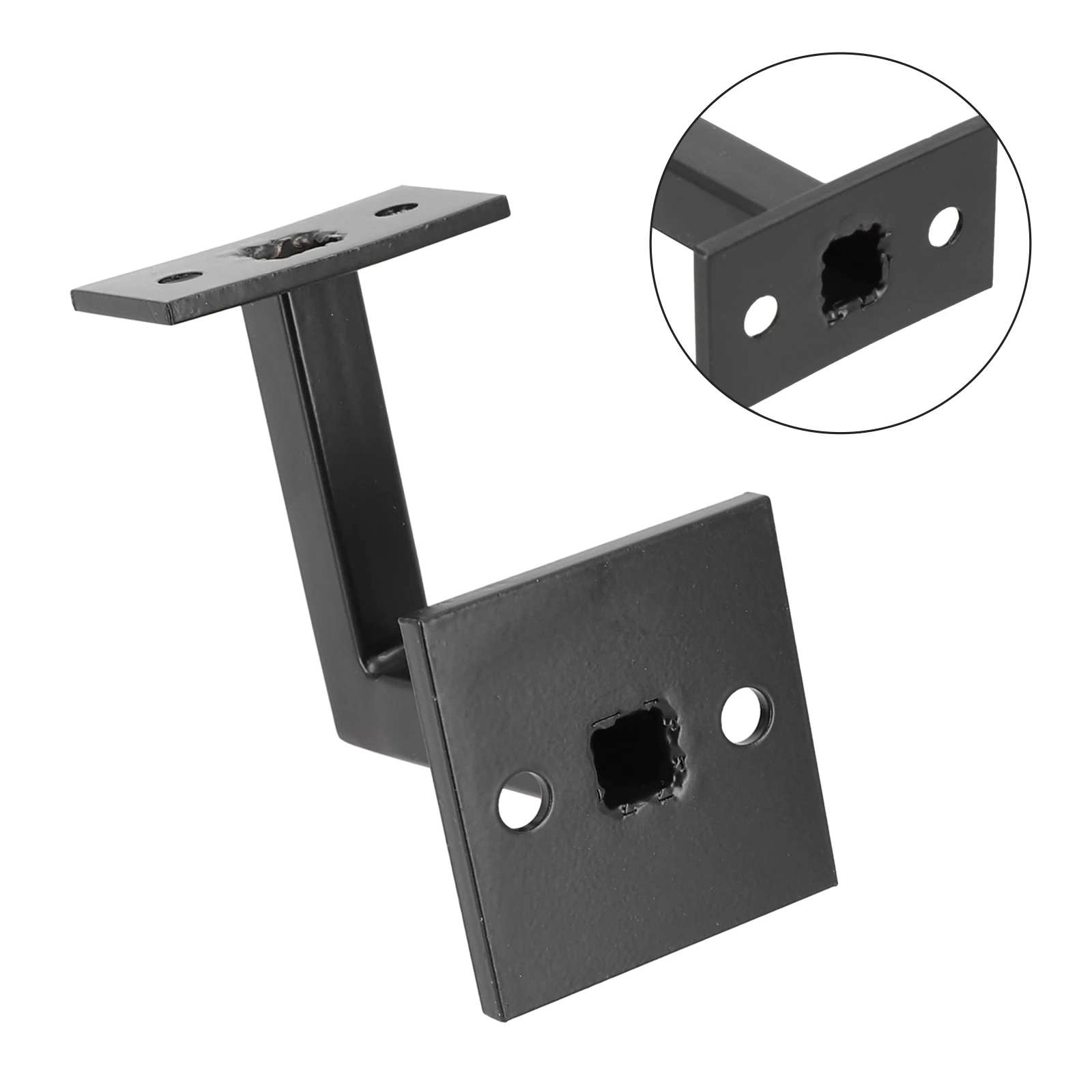 

Handrail Brackets Stainless Steel Square Handrail Brackets Matte Black For Office Schools Ramps Hospitals Lobbies Stairs