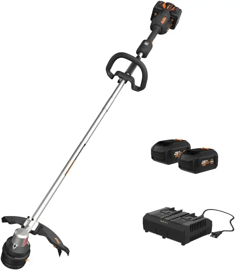 Nitro 40V 15" Cordless String Trimmer with Brushless Motor Powerful Grass Trimmer with Dual-Exit Bump-Feed Head Lightweight