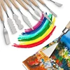 10Pcs Palette Knife Set, Stainless Steel Spatula Painting Knives, Wooden Handle Painting Pallet Knife Set for Oil Painting 6