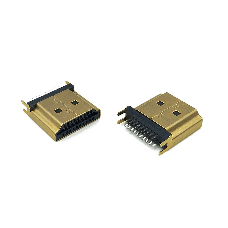 

20pcs 19 Pin Male Plug Interface HDMI-compatible Connector 2 Row Pins 1.6MM Spacing for HD Equipment Socket