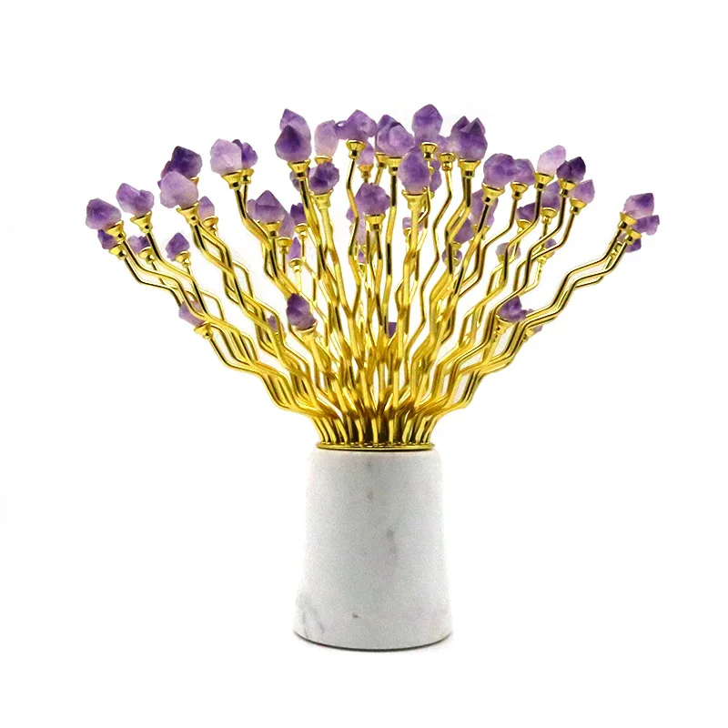 

Purple crystal stone decoration home furnishing modern life craft jewelry