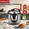Houselin digital rice cooker, steamer, grain, multi-function cookware, 6L,1000W, stainless steel appearance, black 1