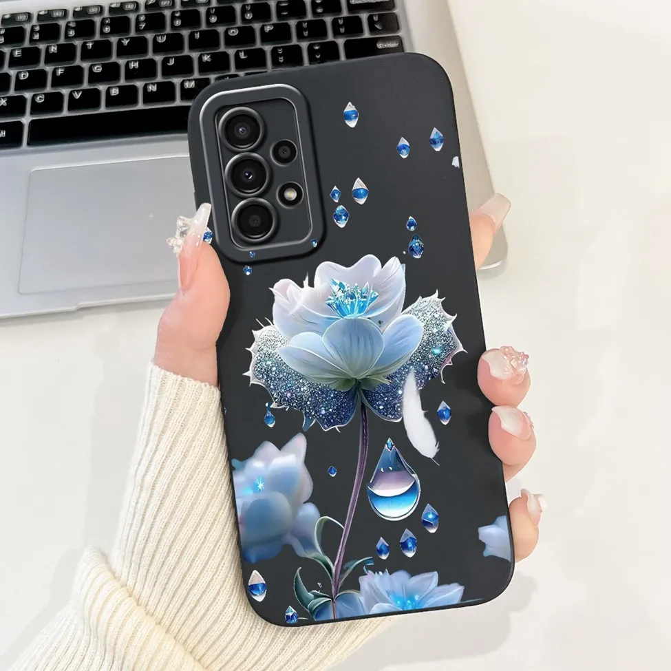 For Samsung A13 4G Case A135F Silicone Cute Fashion Butterfly Flower Love Painted Cover For Samsung A13 Galaxy A13 4G Phone Case