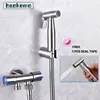 BAOKEMO Bathroom Toilet Bidet Sprayer Set 304 Stainless Steel Two Way Faucet With 1.5M Flexible Hose Bathroom Shower Head Set 1