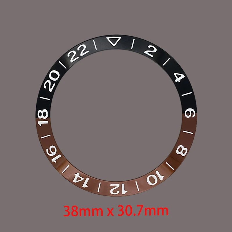 Curved Aluminium Watch Bezel Insert - 38mmx30.7mm
