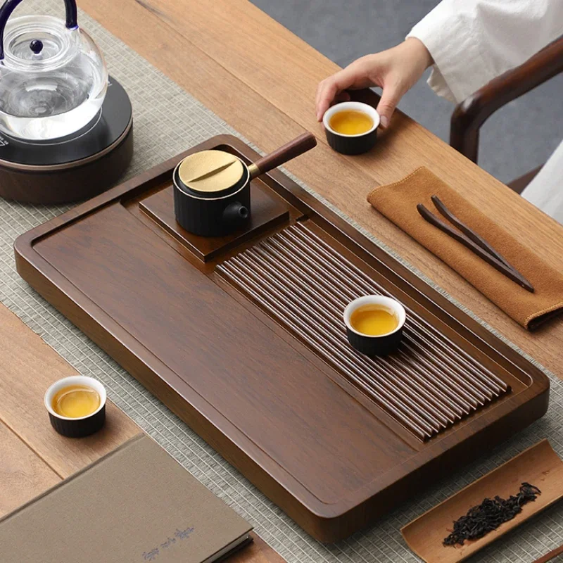 

Office Serving Tea Tray Chinese Nordic Rustic Vintage Tea Tray Luxury Wooden Desk Bandeja Para Cha Kitchen Accessories YN50TT