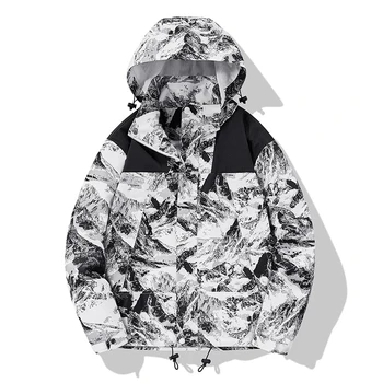 2025 المرقعة التكتيكية سترة الرجال النساء في الهواء الطلق تسلق الجبال يندبروف معطف سستة جيب مقاوم للماء سترة واقية أبلى معطف 2