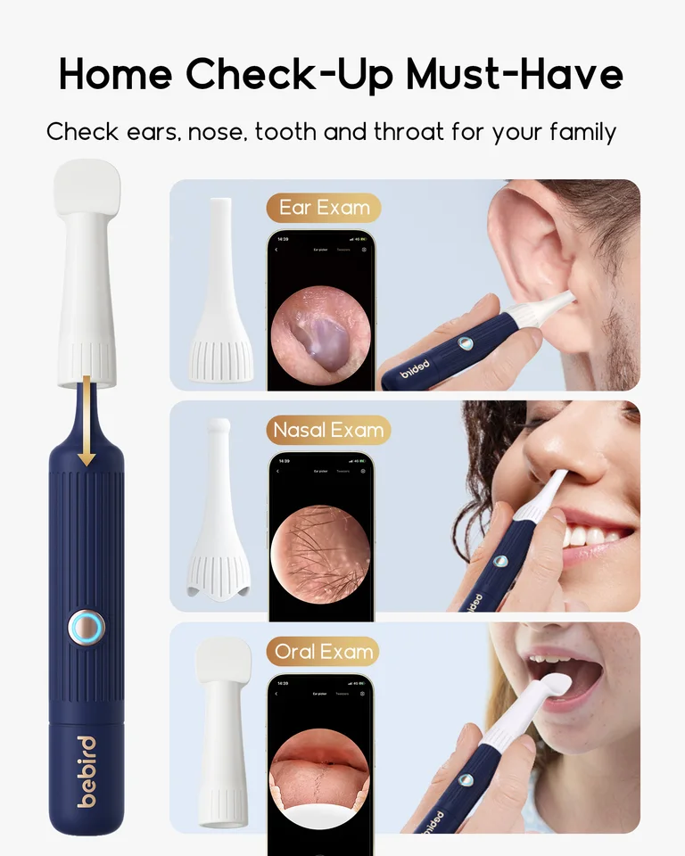 New Bebird EarSight Plus I35R Visual Cleaner Earpick Bendable HD Clipable Tweezers All-in-1 Ear Rod Earwax Removal Kits_voghion.com