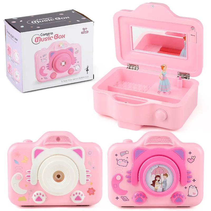 Children's Rotating Music Box Simulation Camera Projection Ballet Dance Rotating Melody Girl Music Box