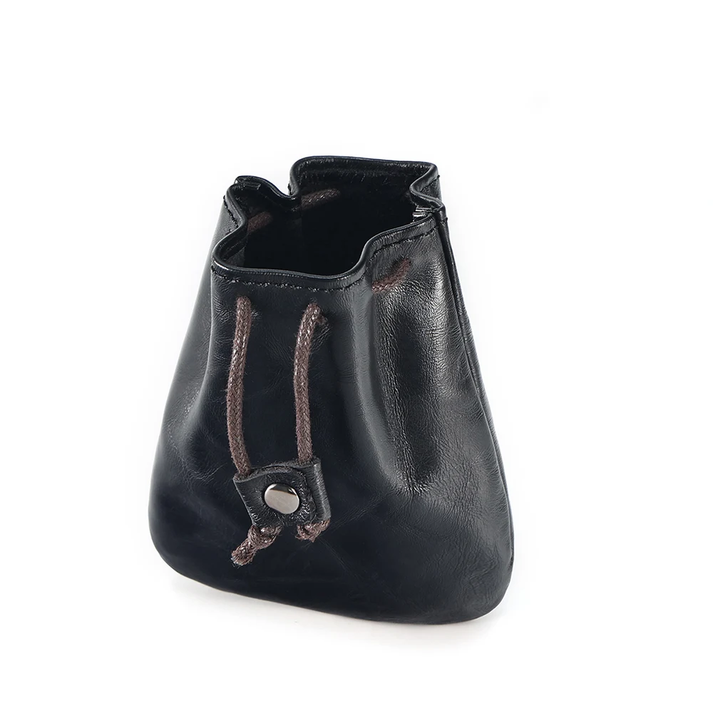 JOYIR Male Genuine Leather Coin Purse For Men Women Slim Wallets Card Holder Casual Mini Storage Bag