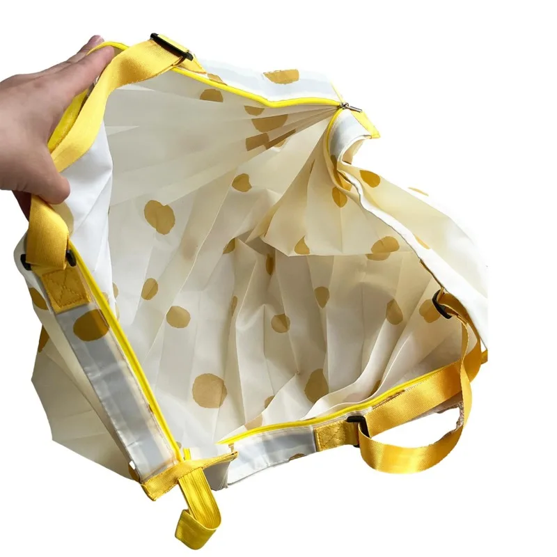 Large Foldable Shopping Bag Reusable Eco Bag Grocery Package Beach Toy Storage Bags Shoulder Cat Lemon Printing Pouch Tote Pouch - 5