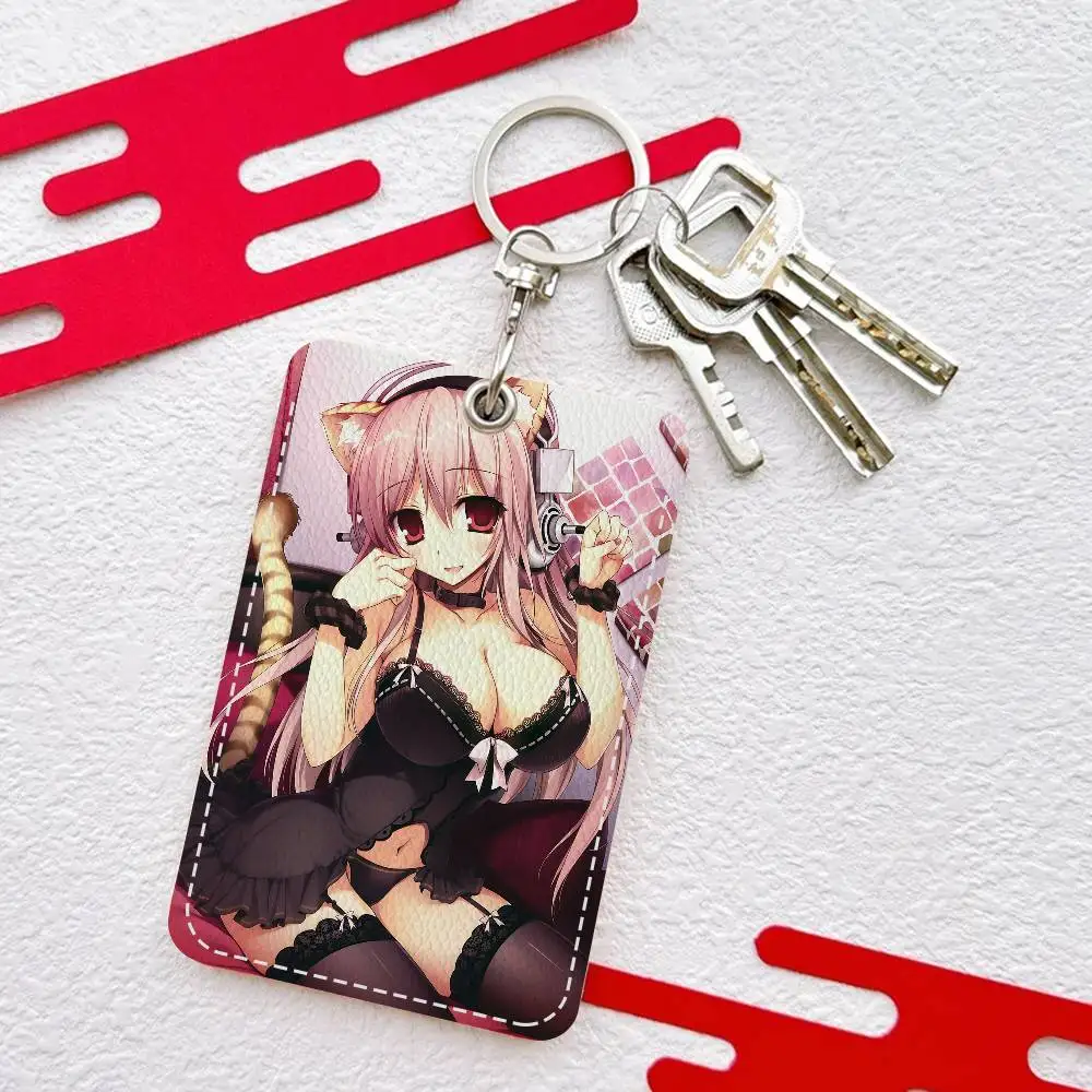 Super Sonico Anime Personalized Card Holder and Keychain