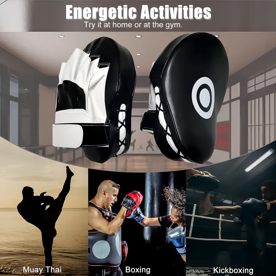 1pair boxing arc focus boxing gloves, pads hand target pad gloves for kickboxing, muay thai, mixed martial arts
