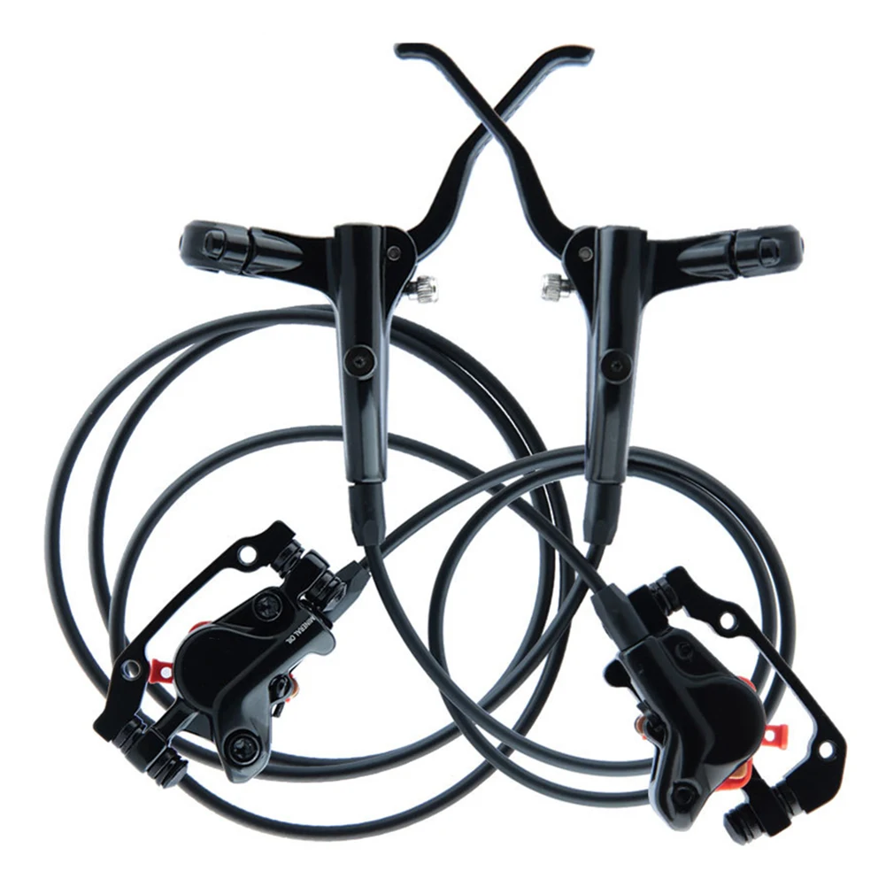 

1set Bike Brake Hydraulic Disc Oil Brakes Piece Forging Aluminum Body With Lever Set Pre-Filled With 2 Rotor MTB Bike Cycling Pa