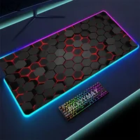 XXL 80X30cm RGB 12 Light Geometric Large Gamer Mouse Pad Gaming Mousemat LED Keyboard pad Illuminated Desk mat for Computer - Image 4