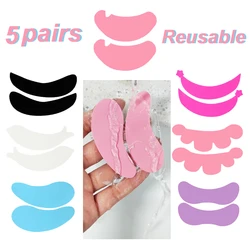 5 Pairs Reusable Eyelash Extension Pads Silicone Eye Patches Tools No Glue Lash Lift Pads Eye Patch for Eyelash Extension