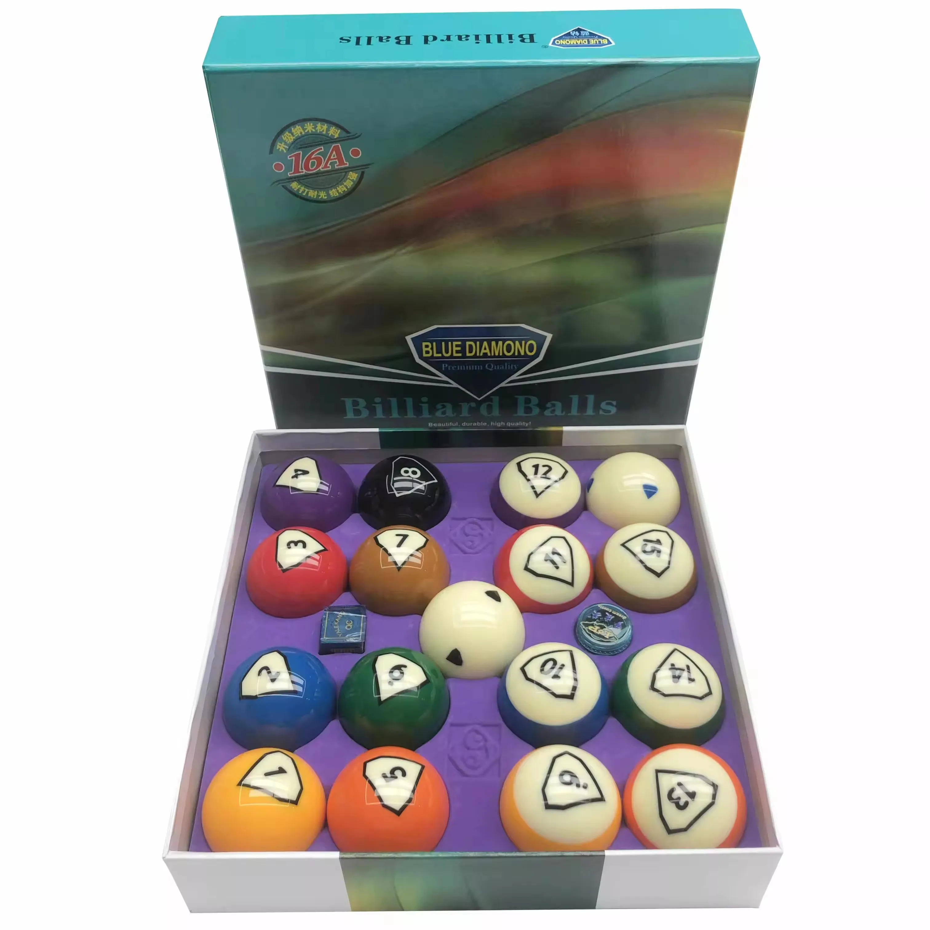 9-ball Standard Billiards 57.2mm High Brightness Durable Crystal American Billiards Accessories Factory Direct Price