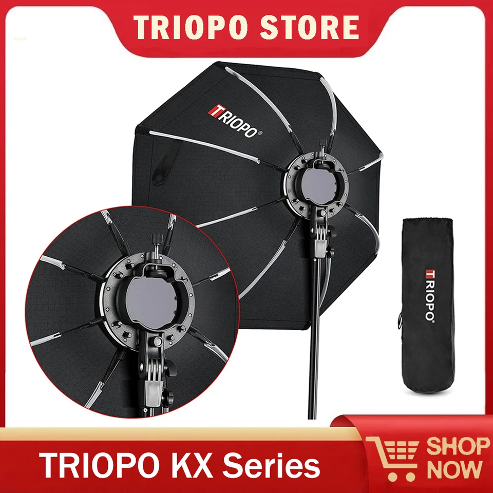 TRIOPO KX 55/65/90/120cm Foldable Octagon Softbox for Godox