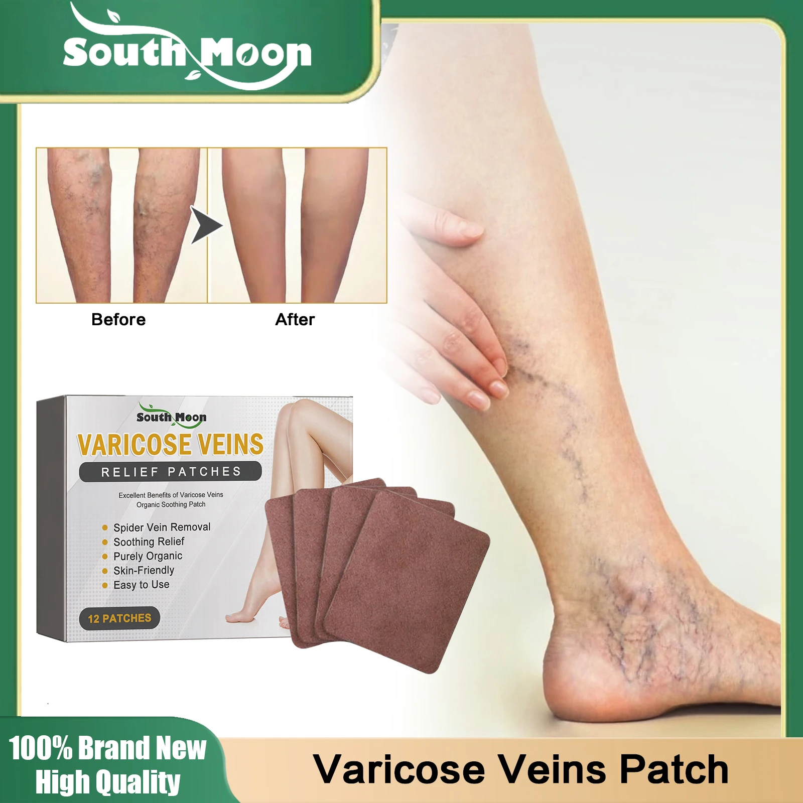 

Varicose Veins Patch Treatment Vasculitis Phlebitis Spider Legs Reduce Leg Swelling Pain Relief Herbal Angiitis Removal Sticker