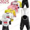 2025 UAE Team Cycling Jersey Set Yellow Pink Tadej Pogacar Cycling Clothing France Men Road Bike Shirt Suit Bicycle Bib Shorts 1