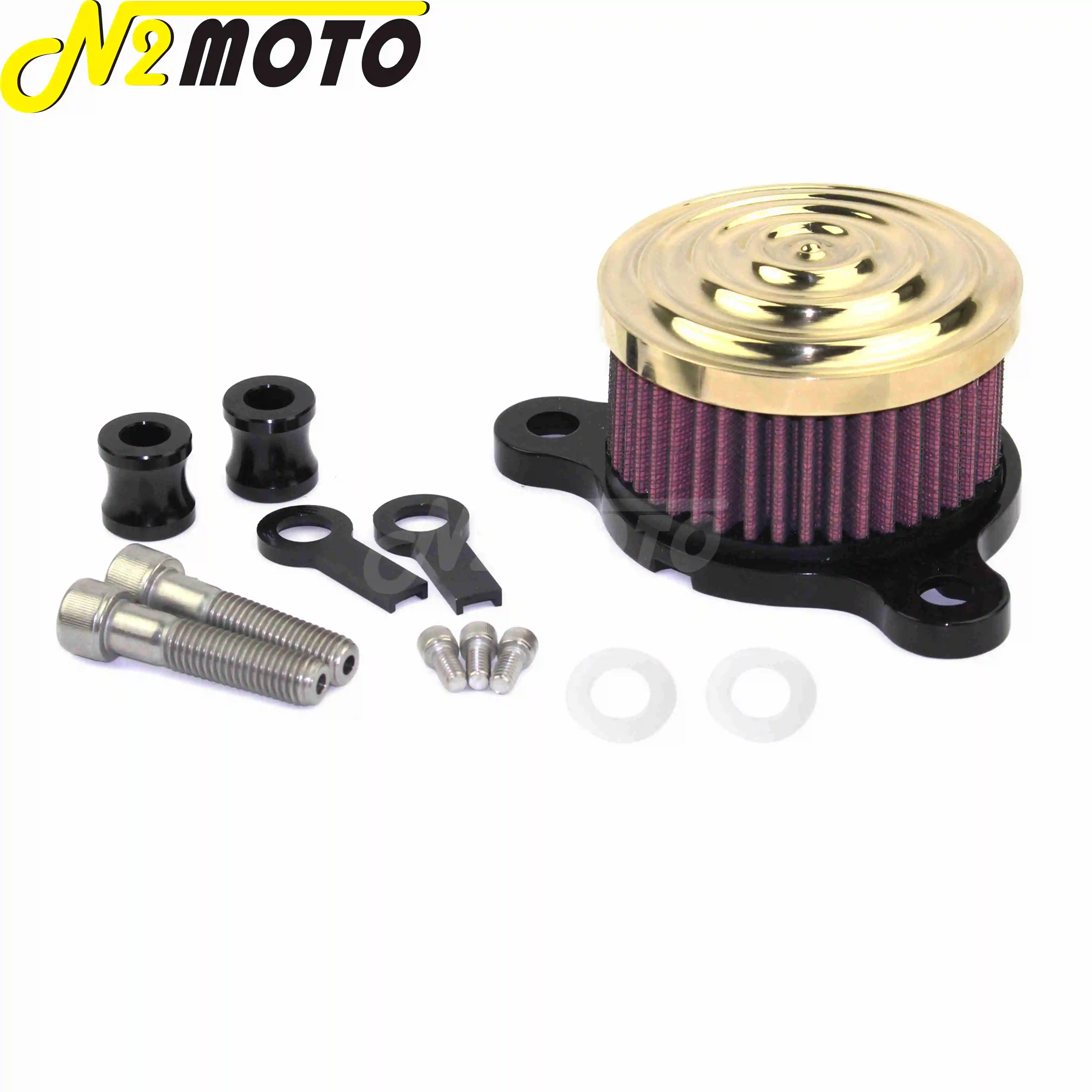 Per Harley Sportster Xl 883 1200 2004-22 In Ottone Filtro Aria Di Aspirazione Cleaner Moto Carburante Iniettato Filtro Dell'Aria Di Aspirazione Sostit