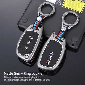In lega di zinco auto a distanza chiave Cover Case Shell per Hyundai Tucson Creta ix25 I10 i20 i30 Verna Mistra Elantra Santa Fe 2015-2018