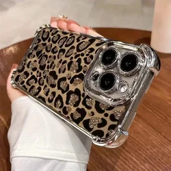 Retro Leopard Print Transparent Phone Case for Vivo Y400Pro 5G (S25151)