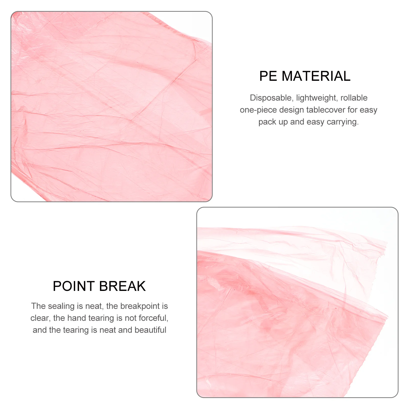 Roll/20pcs 180/200cm Disposable Tablecloth Plastic Thin Film Table Covers Dinner Cloth Table Decor 5