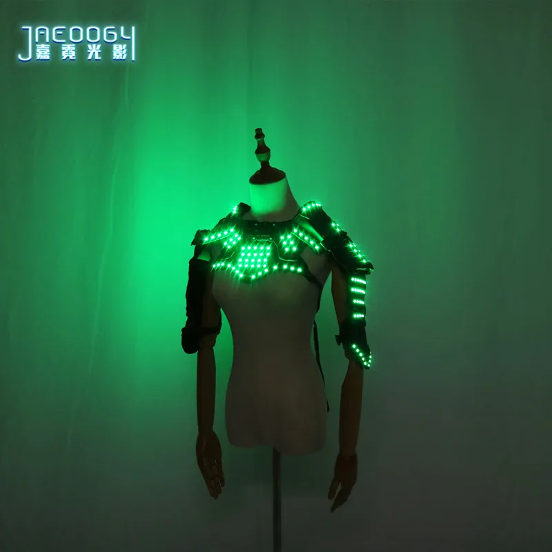 COSPLAY 형광 조끼 갑옷, LED 조명 의상, 야간 무대 쇼, 파티 소품, 할로윈 의상에 적합