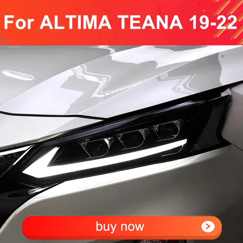 1 Paio Di Fari A Led Per Fari Altima Teana 2019-2022 Con Led Drl Dynamic Turning Projector Lens Fari Anteriori