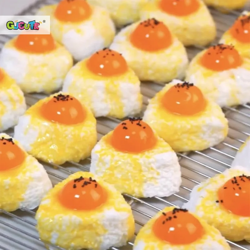 Handmade Silicone Simulated Egg Rice Ball Mochi Taba Squishy Toy Relief Squeeze Creative Rebound Fidget Toys 6