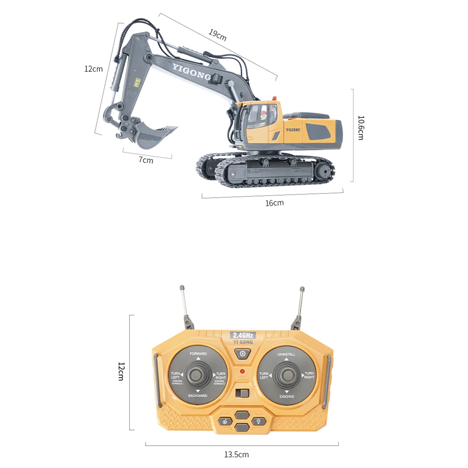 2.4Ghz 1:20 RC Excavator Remote Control Truck RC Crawler Engineering Vehicle Excavator Car Truck Radio Control Cars For Kid Gift rc cars rc trucks rc construction toy