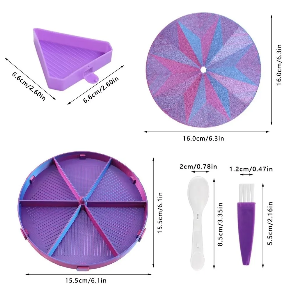 DIY Craft Diamond Painting Tray Kits Embroidery Multi-Color Large Diamond Painting Tray With Lid Rotating Stackable