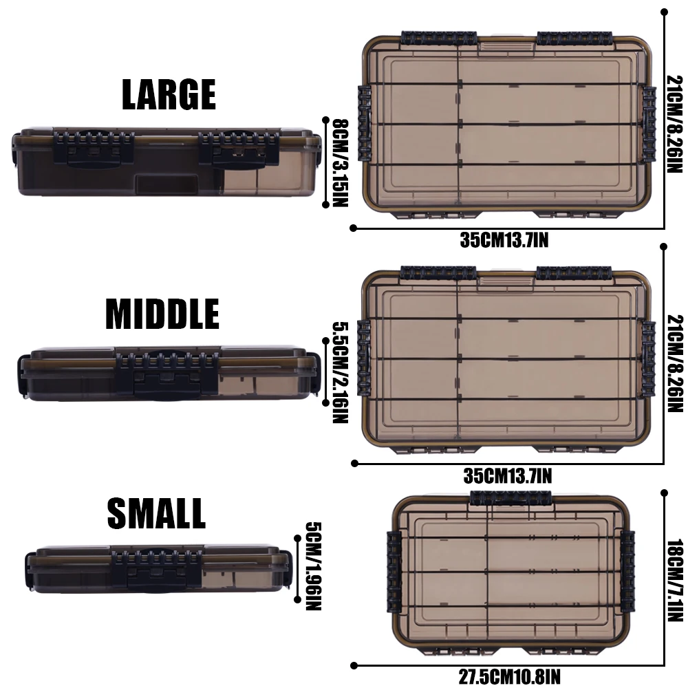 CAZULO Large Waterproof Hook and Bait Storage Gear Box 5