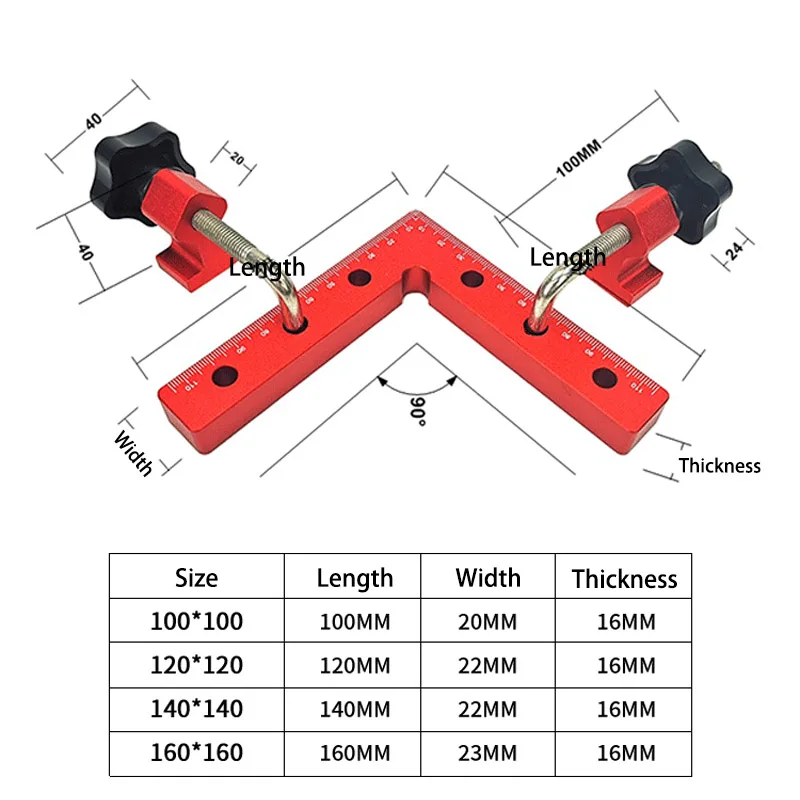 portable woodworking bench 1 PC 90 Degrees L-Shaped Auxiliary Fixture Splicing board Positioning Panel Fixed clip Carpenter's Square Ruler Woodworking tool wall mounted woodworking bench