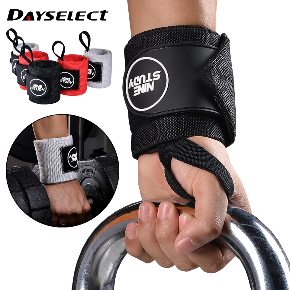 

2Pcs Fitness Wrist Wraps Weight Lifting Gym Wrist Strap Cross Training Padded Thumb Brace Strap Power Hand Support Bar Wristband