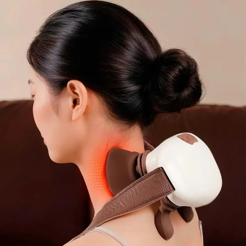 3-Level Modes Bionic Neck Shoulder Massager Back Massagers Electric Kneading Muscles Massage Pillow Relax Neck Waist Leg Body