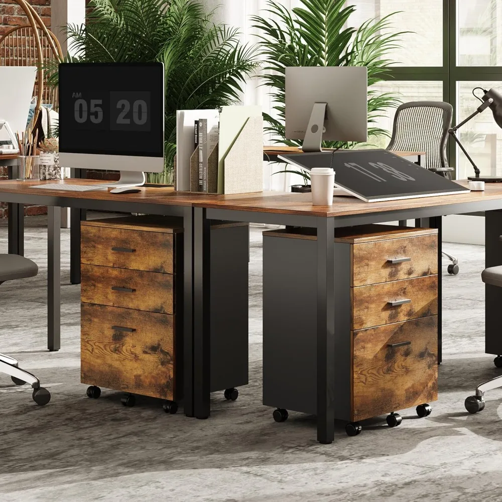 3 Drawer Wood File Cabinet 2