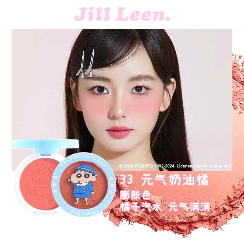 JILL LEEN Single Blush Soft Fog Powder Small Matte Blusher Highlighter Colorful Portable Makeup For Women